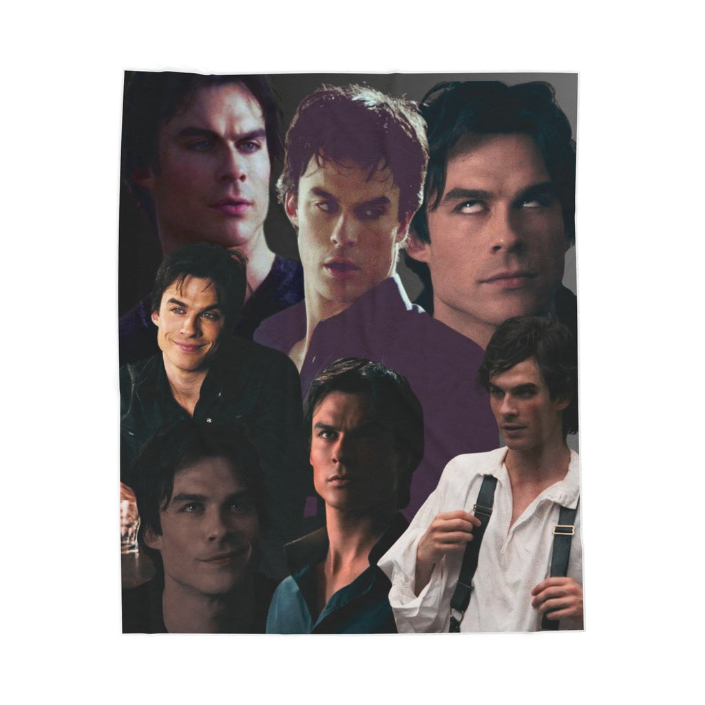 Damon Salvatore Plush Throw Blanket, Vampire Diaries, Damon Blanket