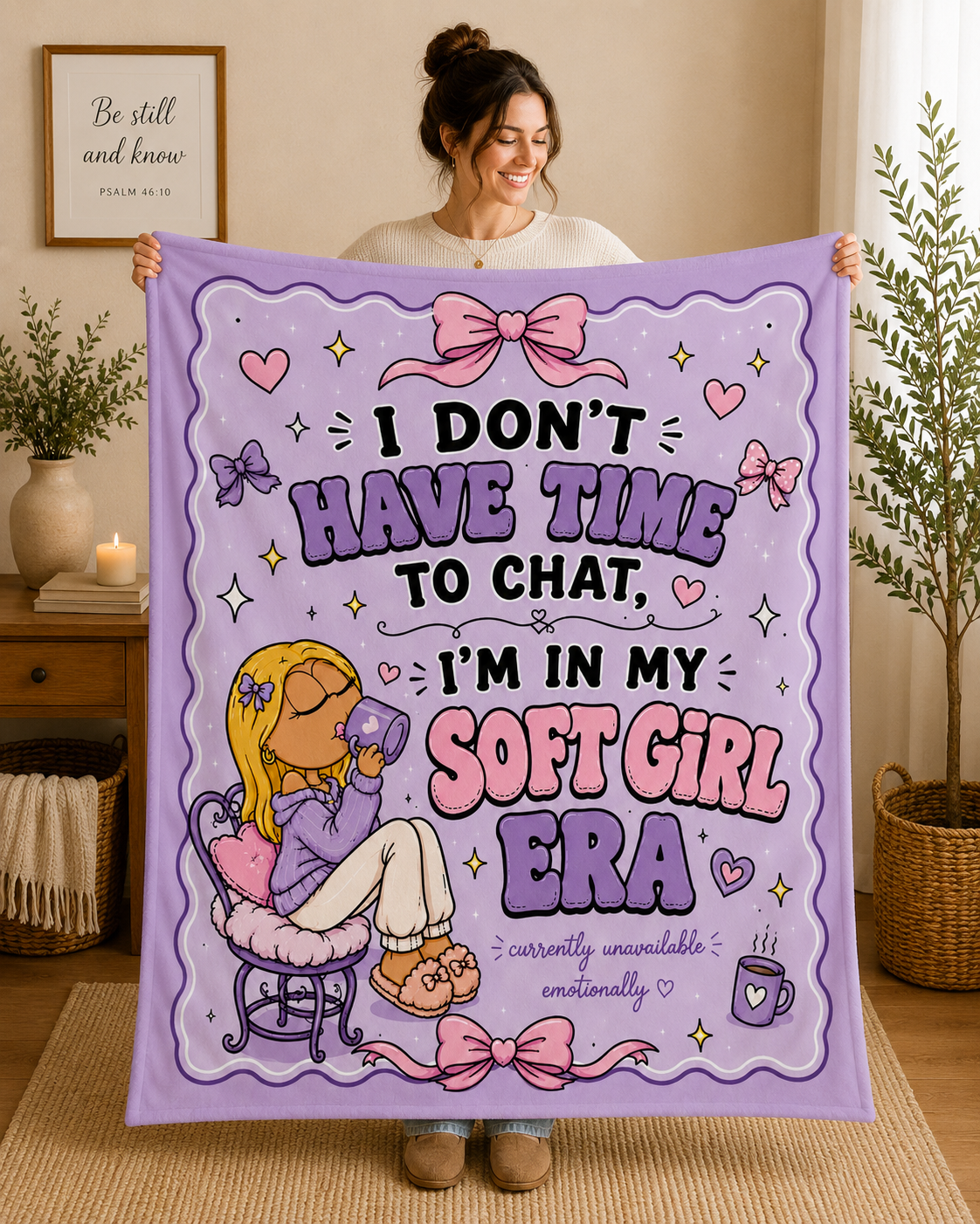 Lizzie McGuire Plush Blanket  | Soft Girl Era purple kawaii aesthetic throw blanket