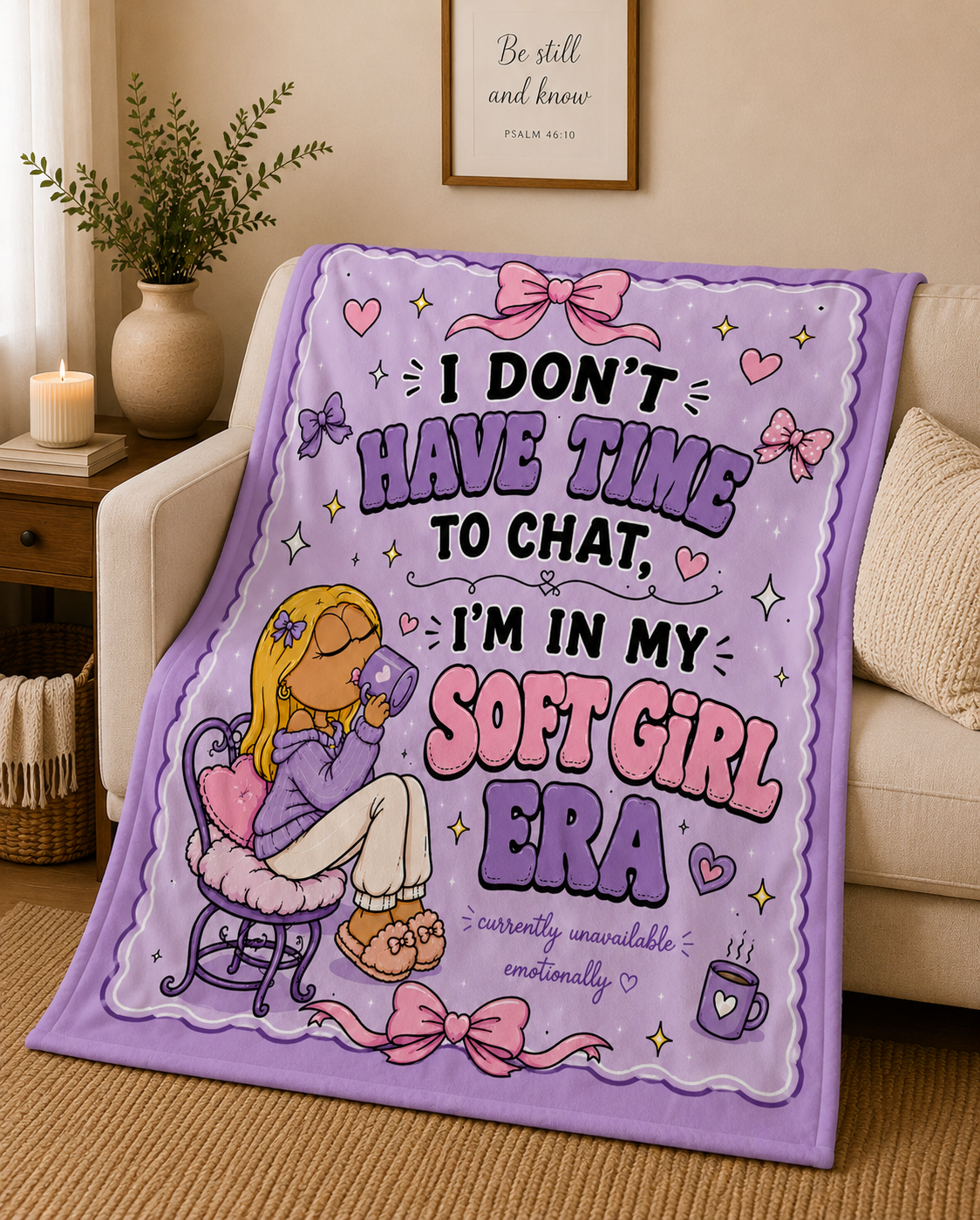 Lizzie McGuire Plush Blanket  | Soft Girl Era purple kawaii aesthetic throw blanket