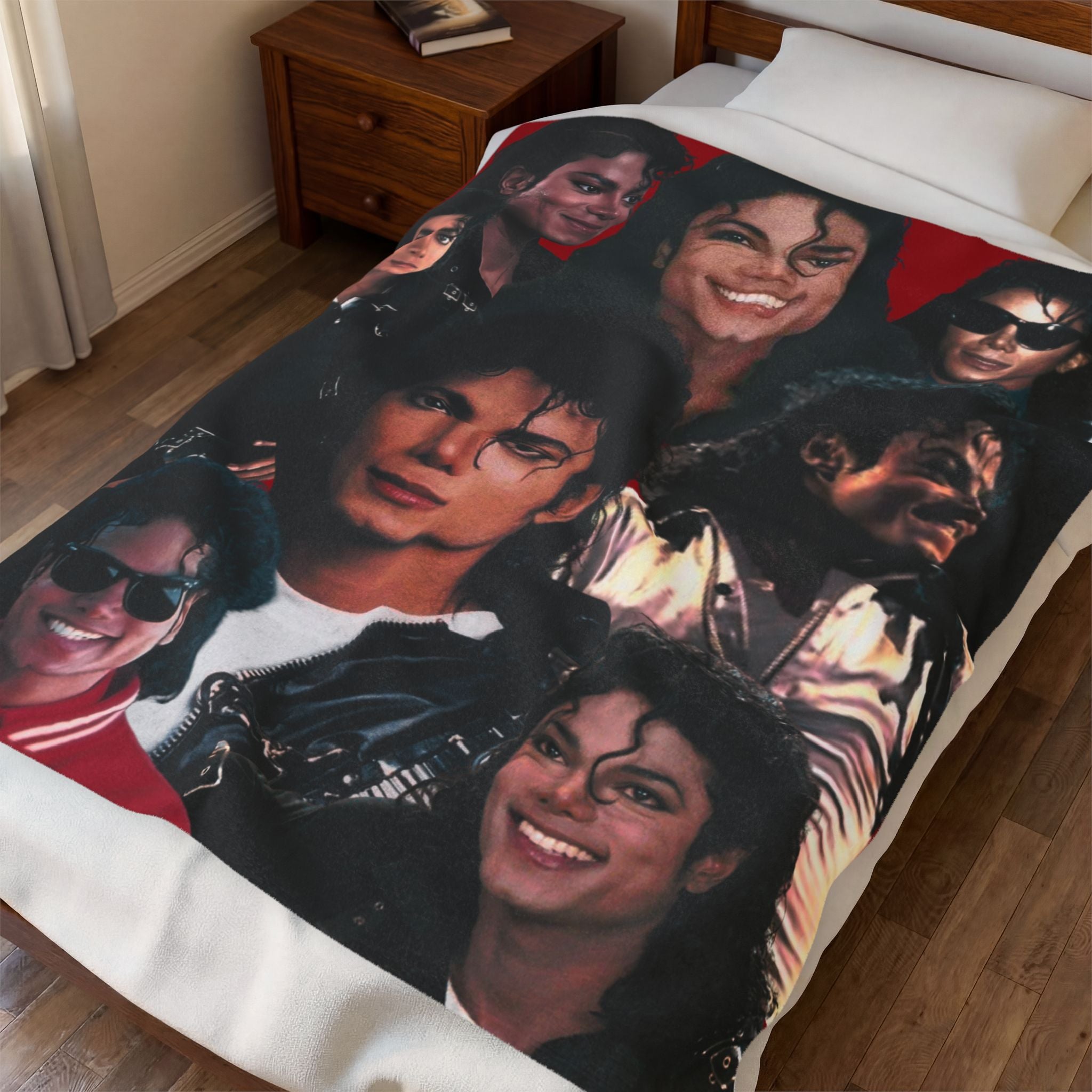 Michael Throw Blanket, MJ Plush Throw Blanket