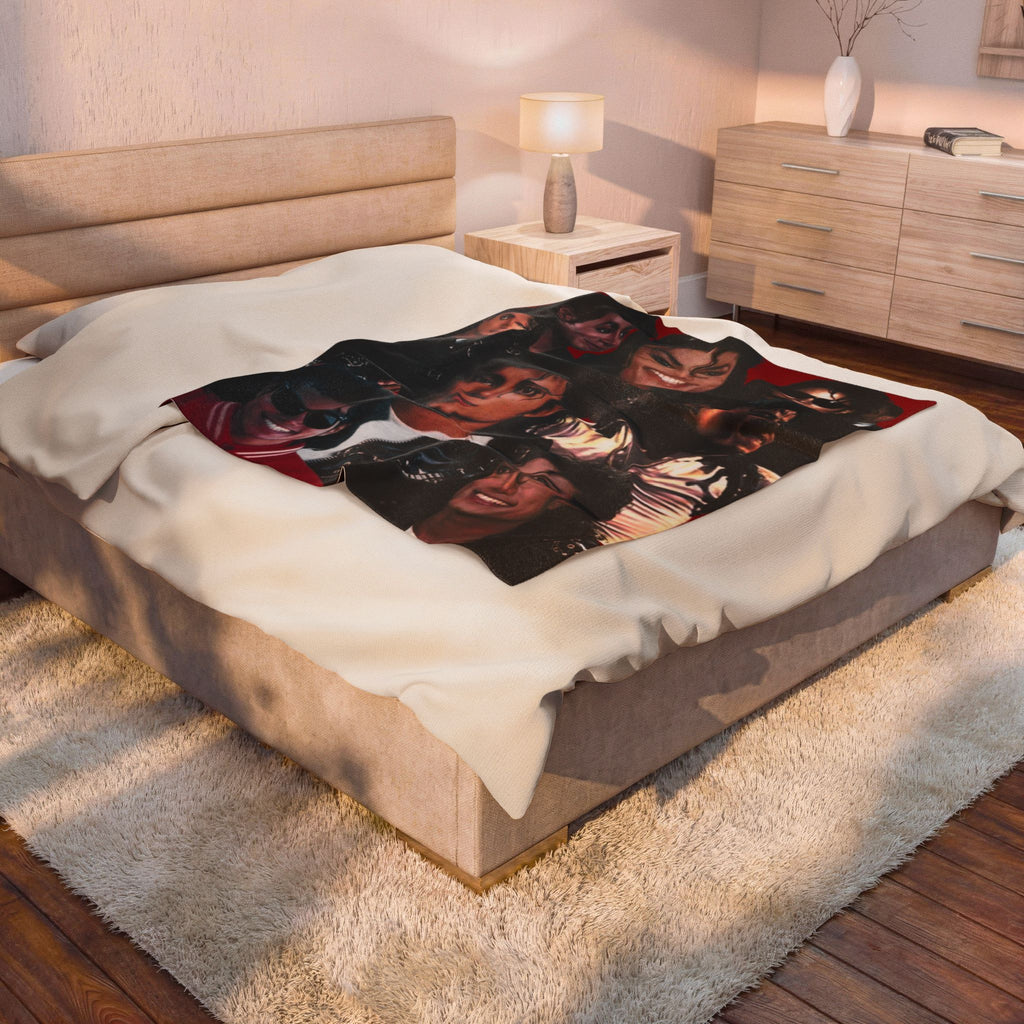 Michael Throw Blanket, MJ Plush Throw Blanket
