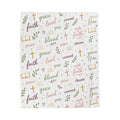 Christian Faith Blanket, Inspirational Scripture Words Plush Throw